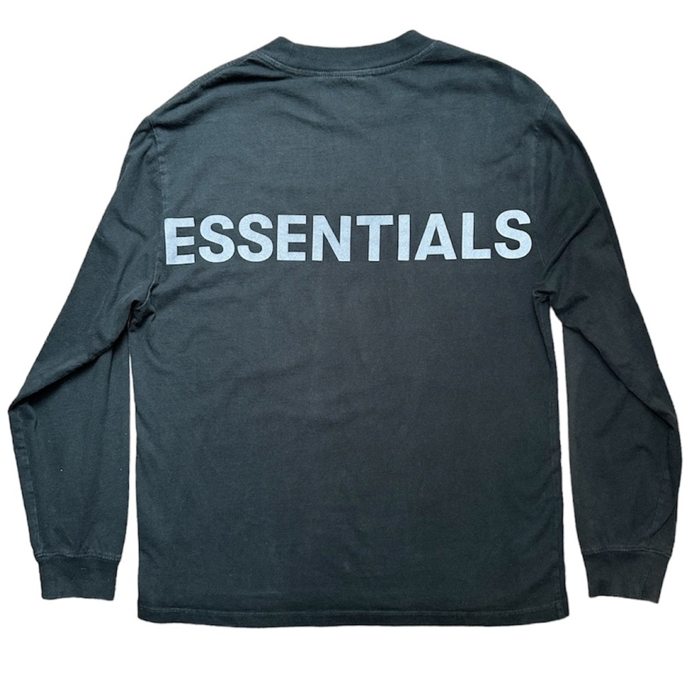 Fear of God Essentials Men's Black Long Sleeve Tee Jumper Cotton Size Small